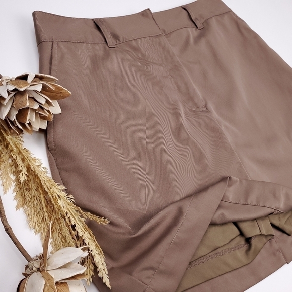 Izod XFG Stretch Brown White Floral Skirt sz 4 - Picture 12 of 15